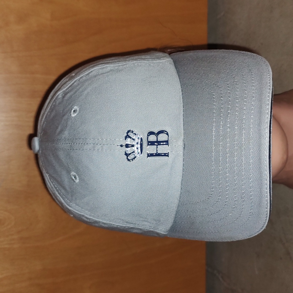 Hofbrauhaus Munchen Embroidered Logo Letters Strapback Gray Cap Hat